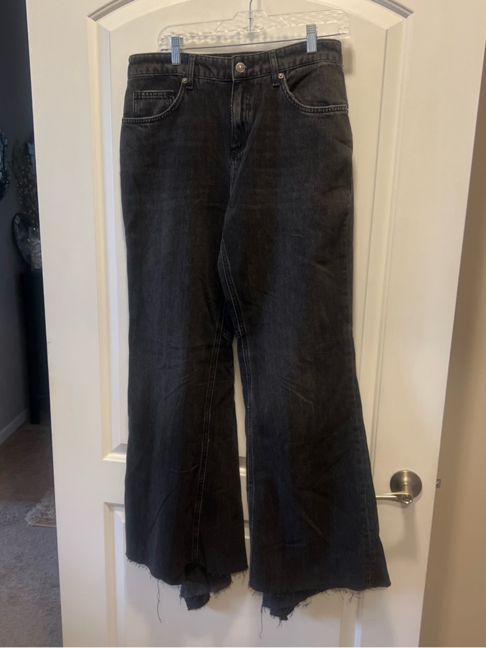 We The Free Black Wide-Leg Flares